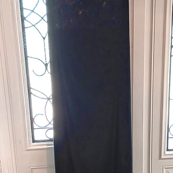 R & M RICHARDS Asymmetric Jumpsuit with Overlay and Rhinestone Shoulder Strap - Picture 5 of 9